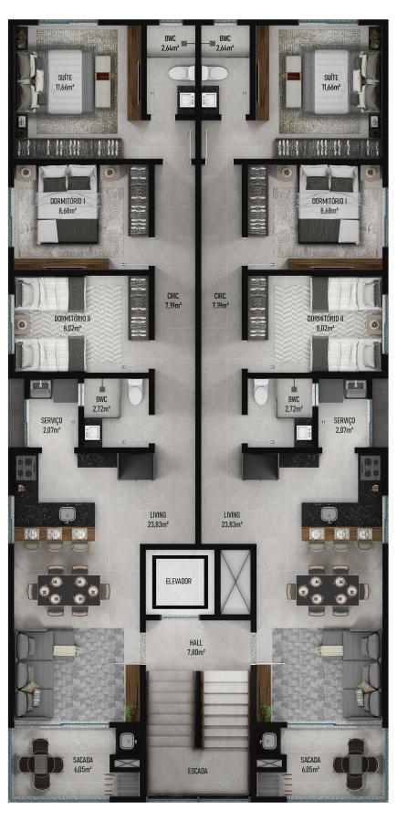 Apartamento, 3 quartos, 84 m² - Foto 12