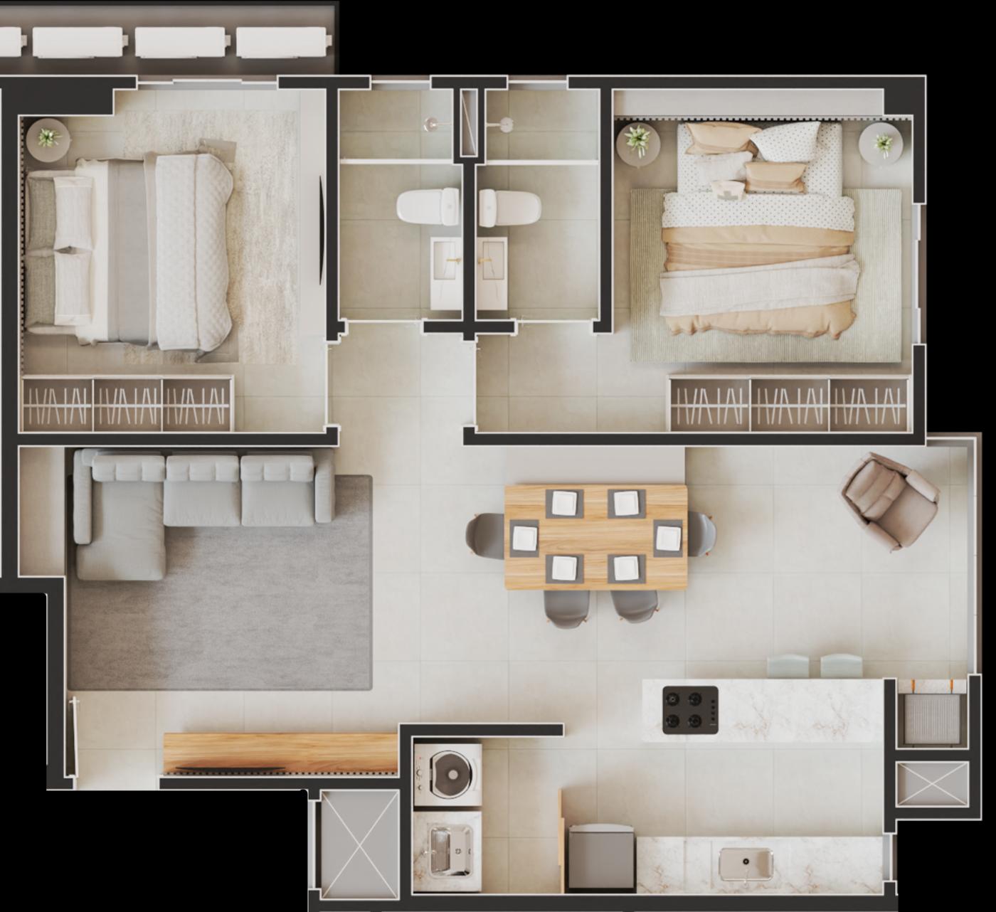 Apartamento, 2 quartos, 68 m² - Foto 24