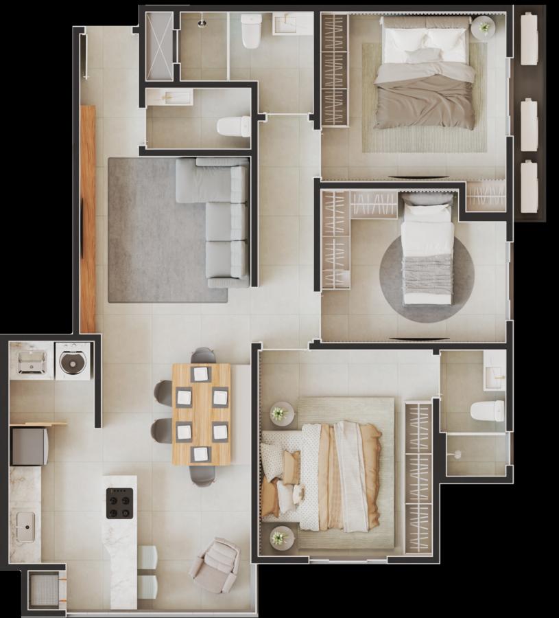 Apartamento, 2 quartos, 68 m² - Foto 26