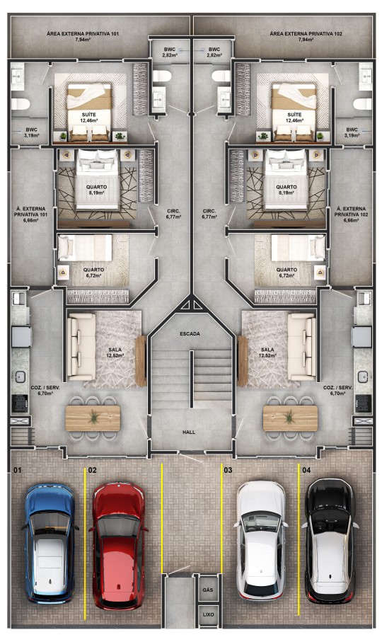 Apartamento, 3 quartos, 74 m² - Foto 13