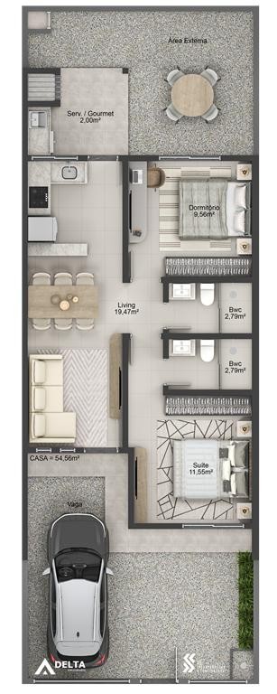 Casa, 2 quartos, 105 m² - Foto 6